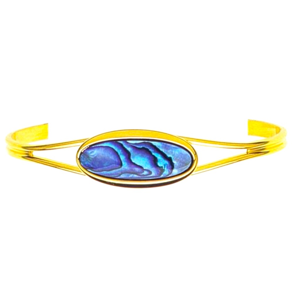 Stylish Oval Cabochon Bangle Gorgeous and Rare to find.